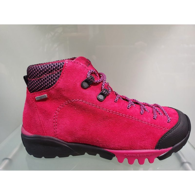 Waldläufer Damen-Trekkingschuh H-Amiata mit hohem Schaft Magenta Fuchsia 3,5