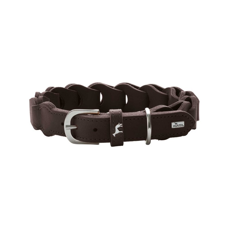 Hunter Halsband Solid Education Chain Braun 50 cm/S-M