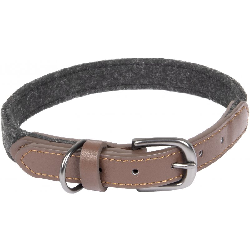 Flamingo Hundehalsband Yura Schwarz/Braun 36-44 cm 20mm