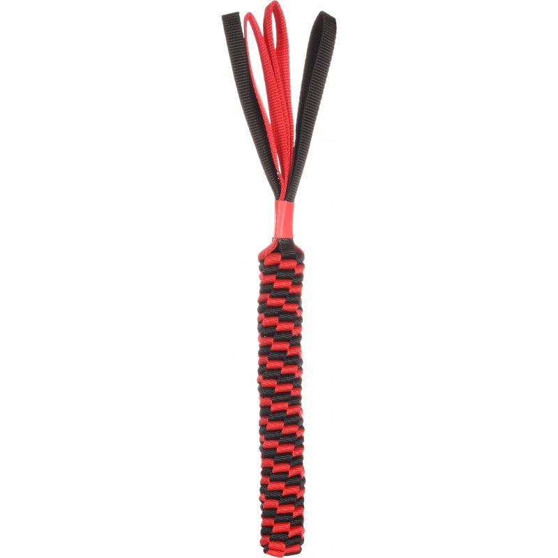 Flamingo Hundespielzeug Movas Gewebter Stick Rot/Schwarz 40 cm