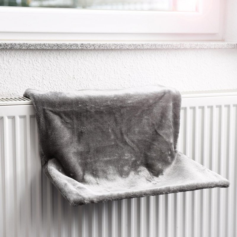 CanadianCat Katzenliegemulde für Heizkörper - L 45x26x31 cm Grau