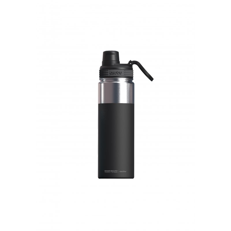 Asobu - Alpine Flask - isolierte Edelstahl Outdoorflasche 530ml Schwarz