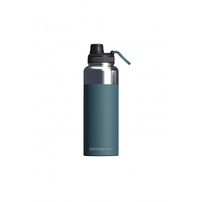 Asobu - Mighty Alpine Flask - isolierte Edelstahl Outdoorflasche 1,2 Liter Schwarz