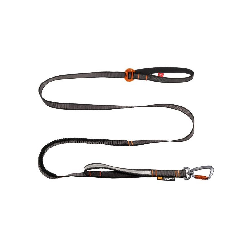 Non-stop dogwear Leine Touring Bungee Leash adjust. Braun 23mm Breit