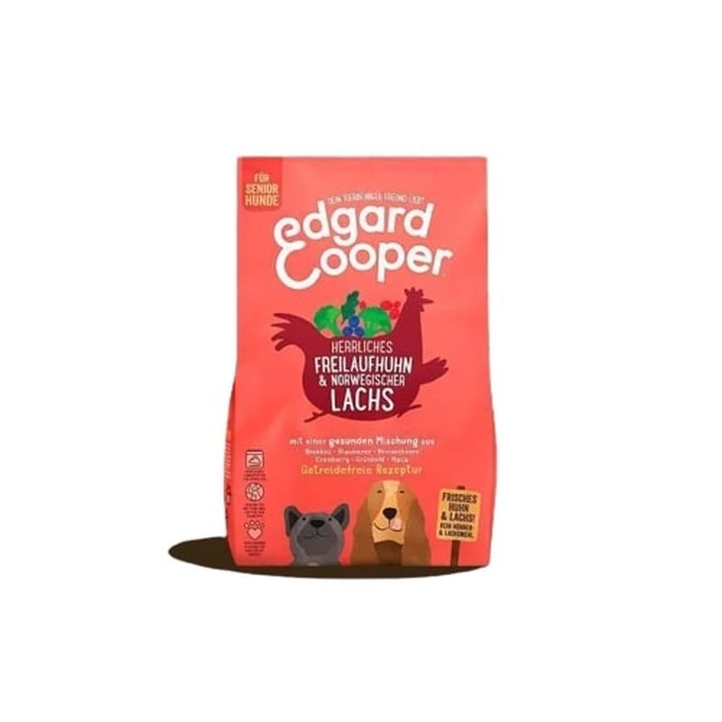 Edgard & Cooper getreidefreies Trockenfutter Senior mit frischem Lachs & Huhn 2,5 Kg