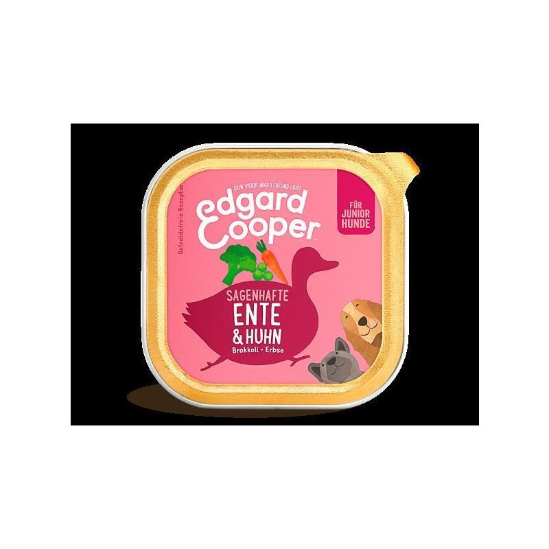 Edgard & Cooper getreidefreies Nassfutter Junior mit Ente & Huhn 150g