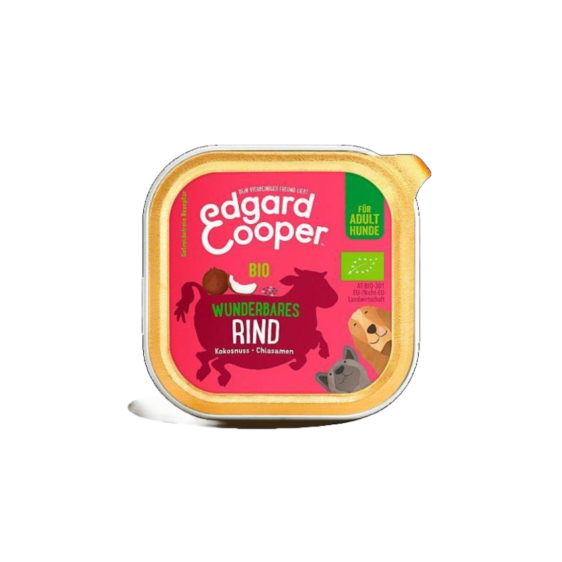 Edgard & Cooper Bio getreidefreies Nassfutter Adult mit Bio Rind 100g