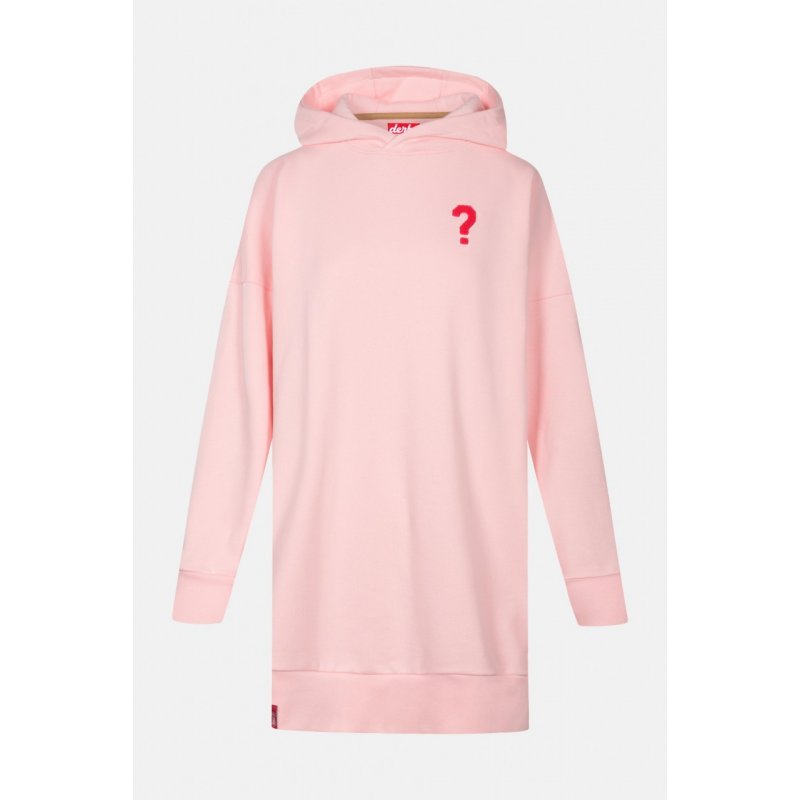 Derbe Damen Hoody Long Fragezeichen Rosa L