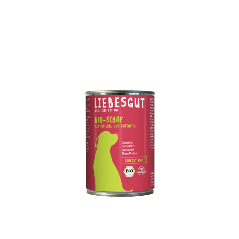 Liebesgut Hundenassfutter Bio Schaf mit Sellerie und Kartoffel 400g