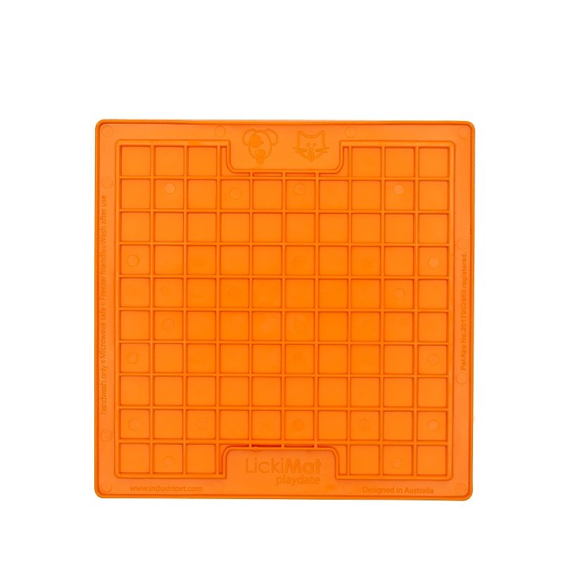 LickiMat Playdate 20x20 cm Orange