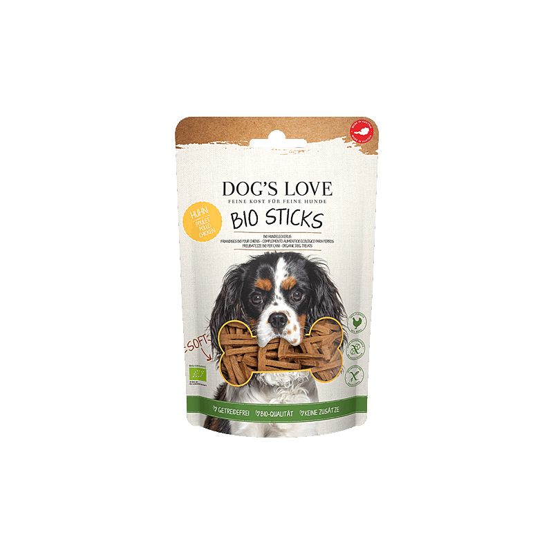 Dog`s Love Hundeleckerlis Bio Sticks Soft Huhn 150g