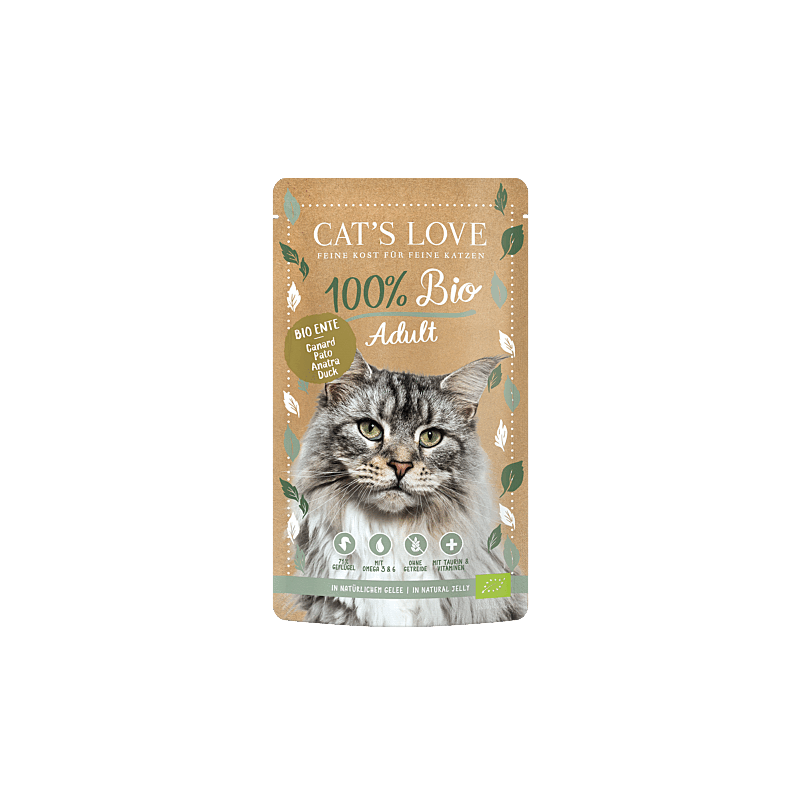 Cat´s Love Nassfutter Adult BIO Ente 100g