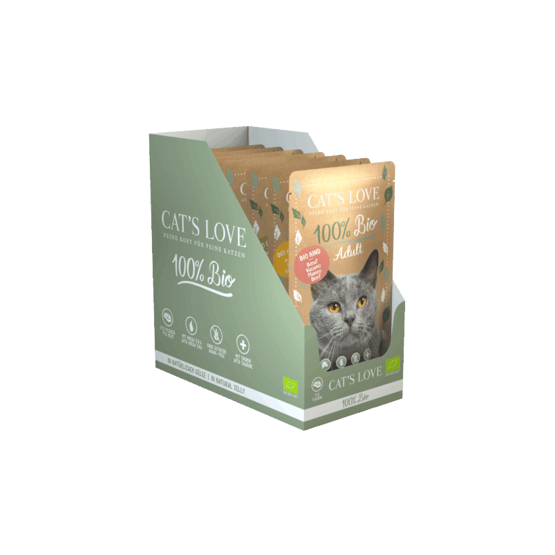 Cat´s Love Nassfutter Adult BIO Multipack 2x3 Adultsorten 100g