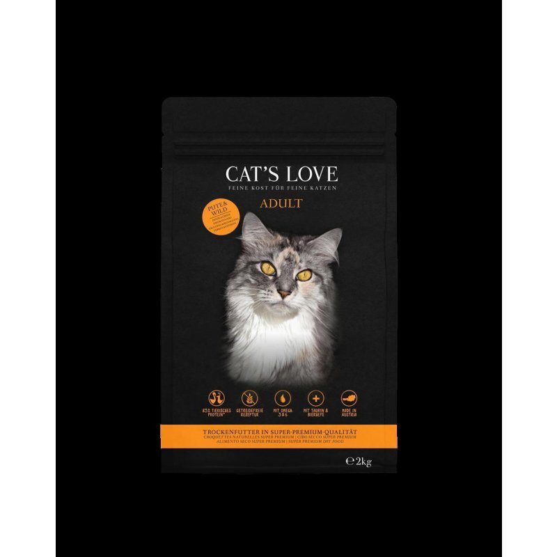 Cat´s Love Trockenfutter Adult Pute & Wild 2Kg