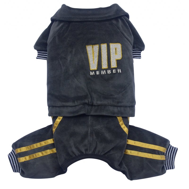 DoggyDolly Hunde Jogging Overall VIP Anthrazit XXL