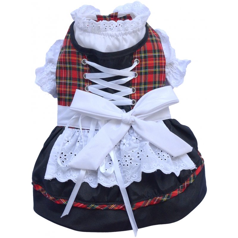 DoggyDolly Hunde Dirndl Dunkelblau XXS