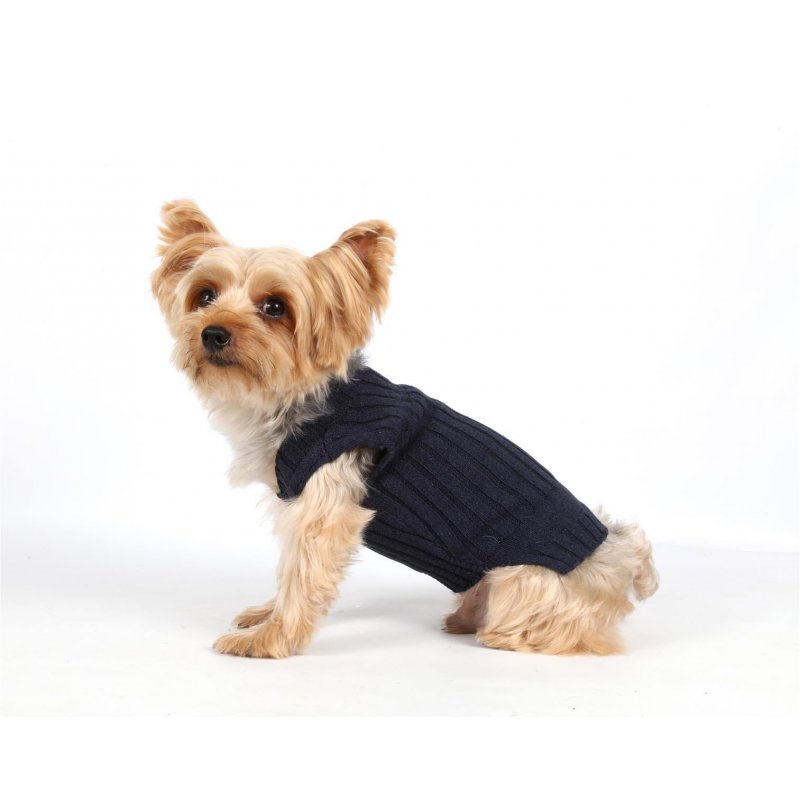 DoggyDolly Hunde Strickpullover mit Dunkelblau XS