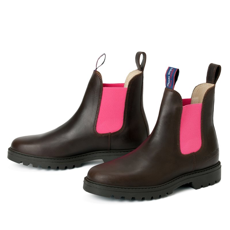 Blue Heeler Damen Chelsea Boots Jackaroo Braun/Pink 38