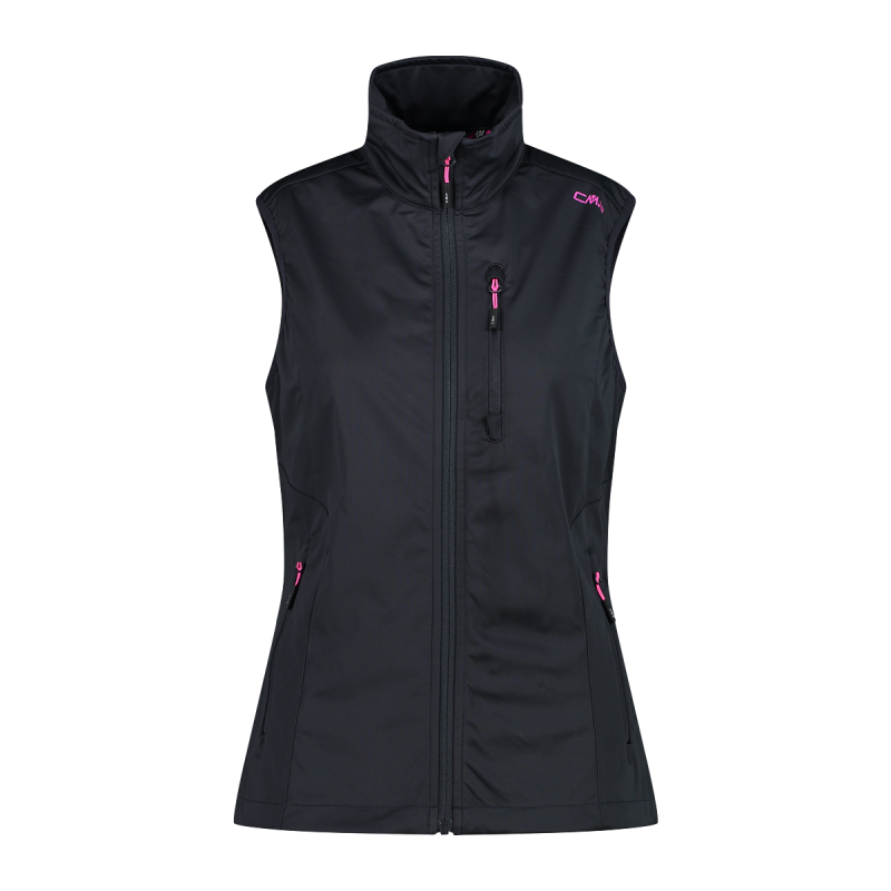 CMP Damen leichte Softshell-Westenjacke Schwarz 34