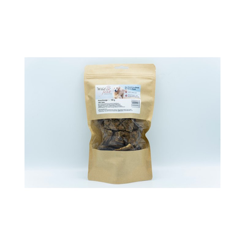 Wild & Fein Hundesnack Hirschlunge getrocknet 100g