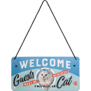 Nostalgic-Art H&auml;ngeschild Welcome Guests Cat