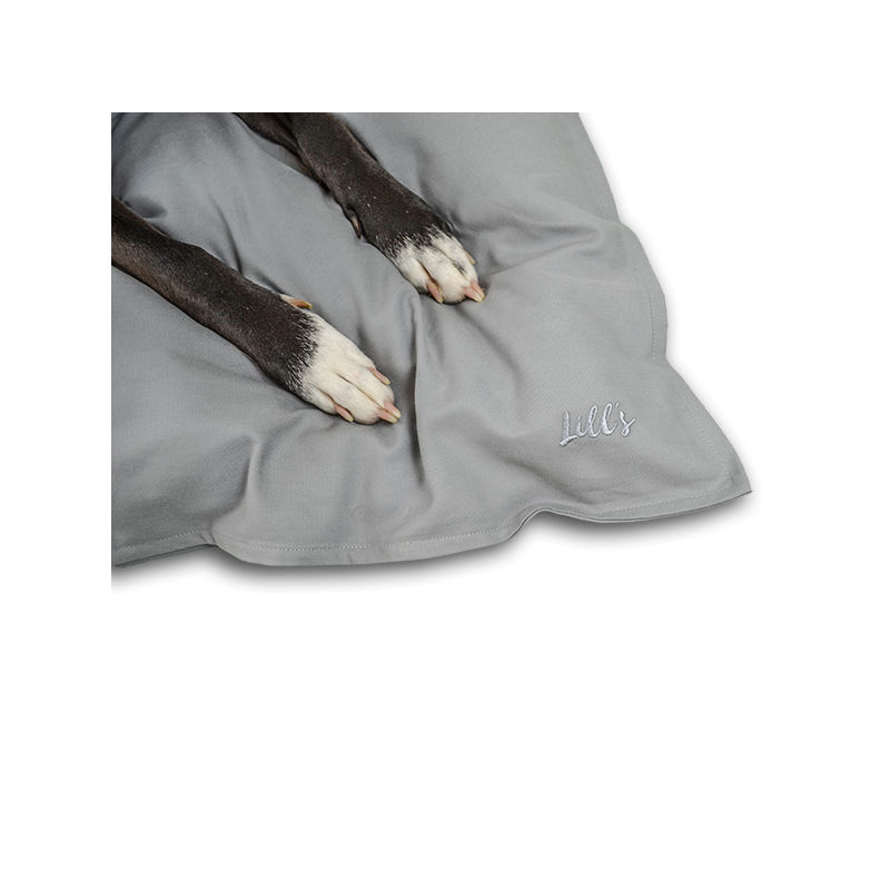 Lill`s Hundekissen Clara Bio Canvas & Bio-Wolle Grau M