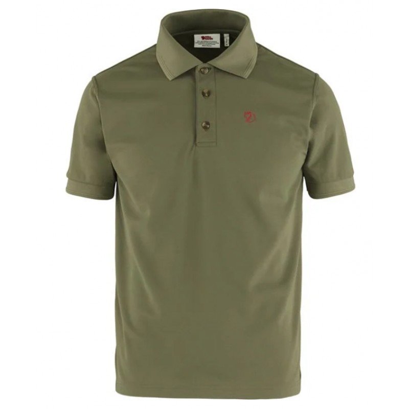 Fjällräven Herren Poloshirt Crowley Pique Oliv M