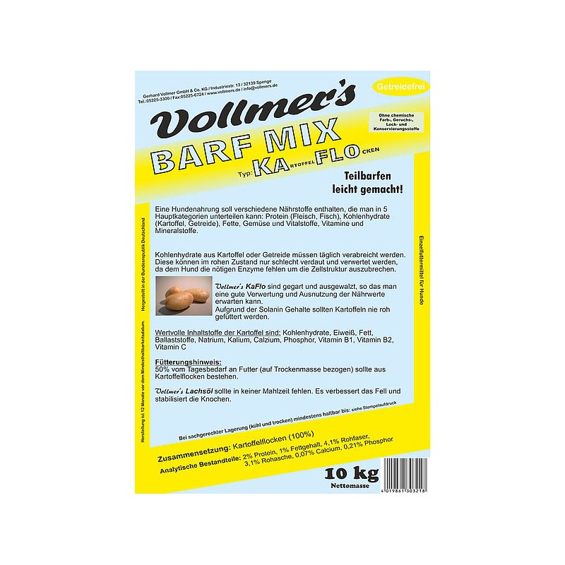 Vollmer's Barf Mix KaFlo 10kg