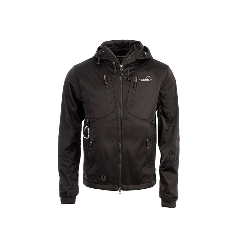 Arrak Herren Softshelljacke Akka Schwarz XS