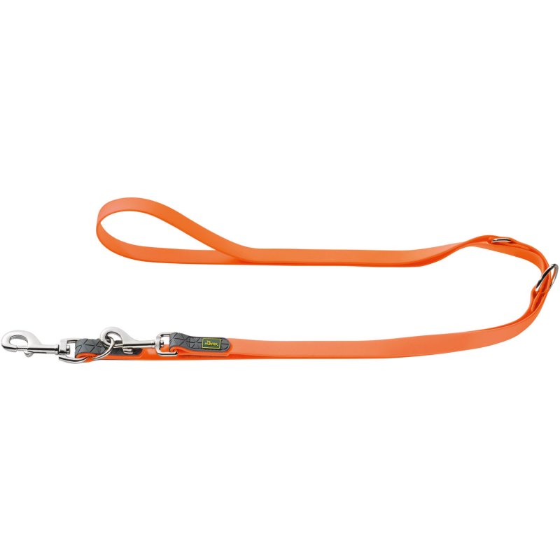 Hunter Verstellbare Führleine Convenience Neonorange L max. 200 cm, B 1,5 cm