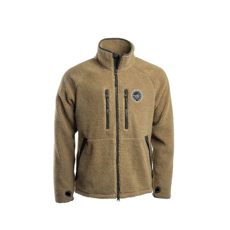 Arrak Damen & Herren Teddy Pilejacke Khaki XXL