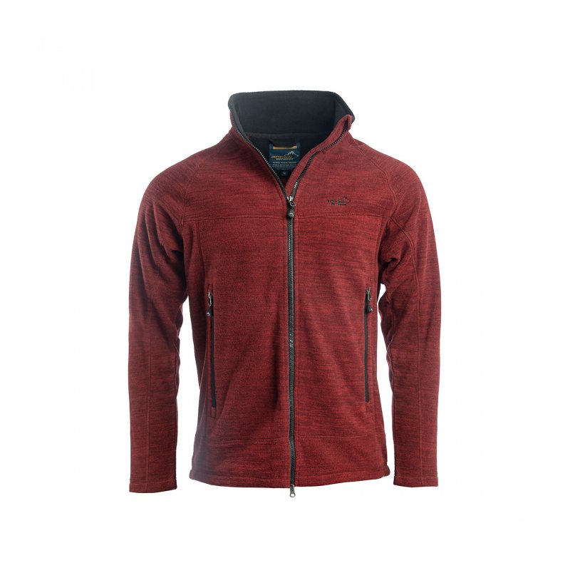 Arrak Herren Fleecejacke Hiker Rot Melange S