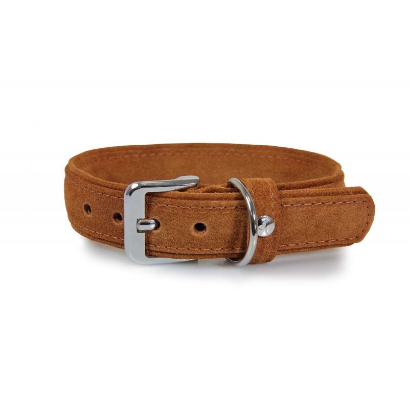 Das Lederband Hundehalsband Toronto Cognac B 25 mm / L 45 cm