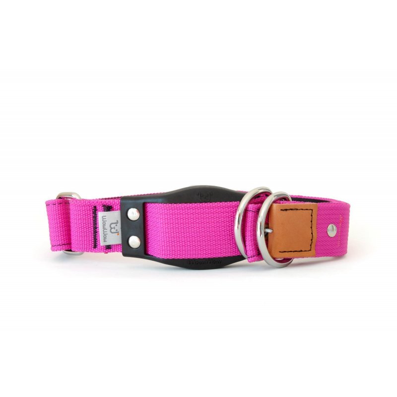 WowWow Hundehalsband mit integrierter Leine Pink 33-37cm Halsumfang