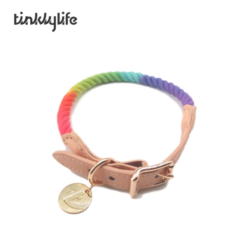 Tinklylife Hundehalsband Regenbogen Sieben Magien S