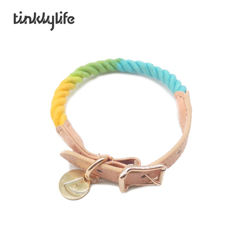 Tinklylife Hundehalsband Regenbogen Eisberg S