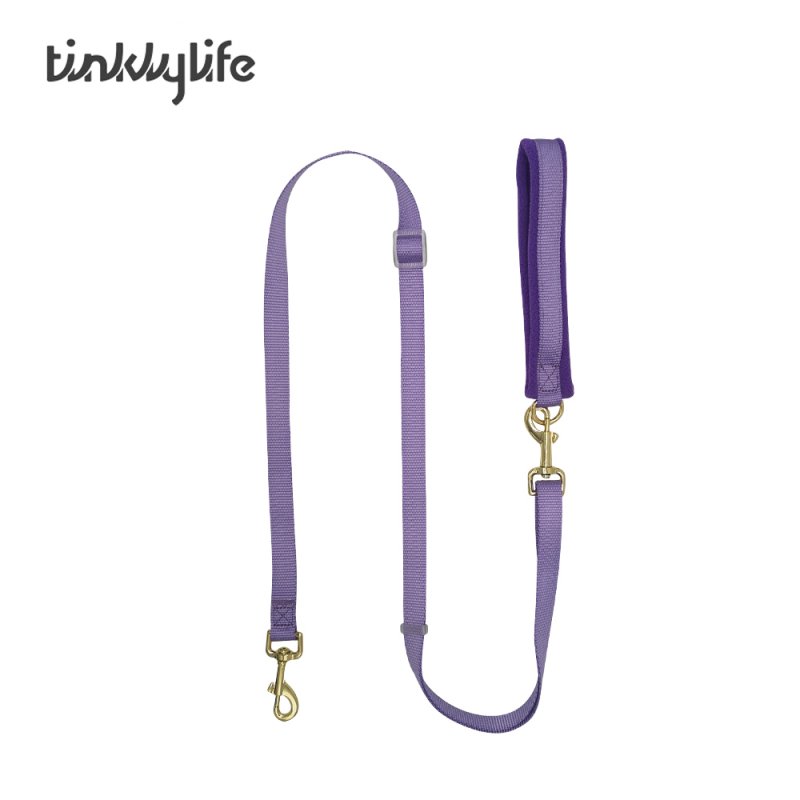 Tinklylife Hundeleine mit Schlaufe Dunkelviolett