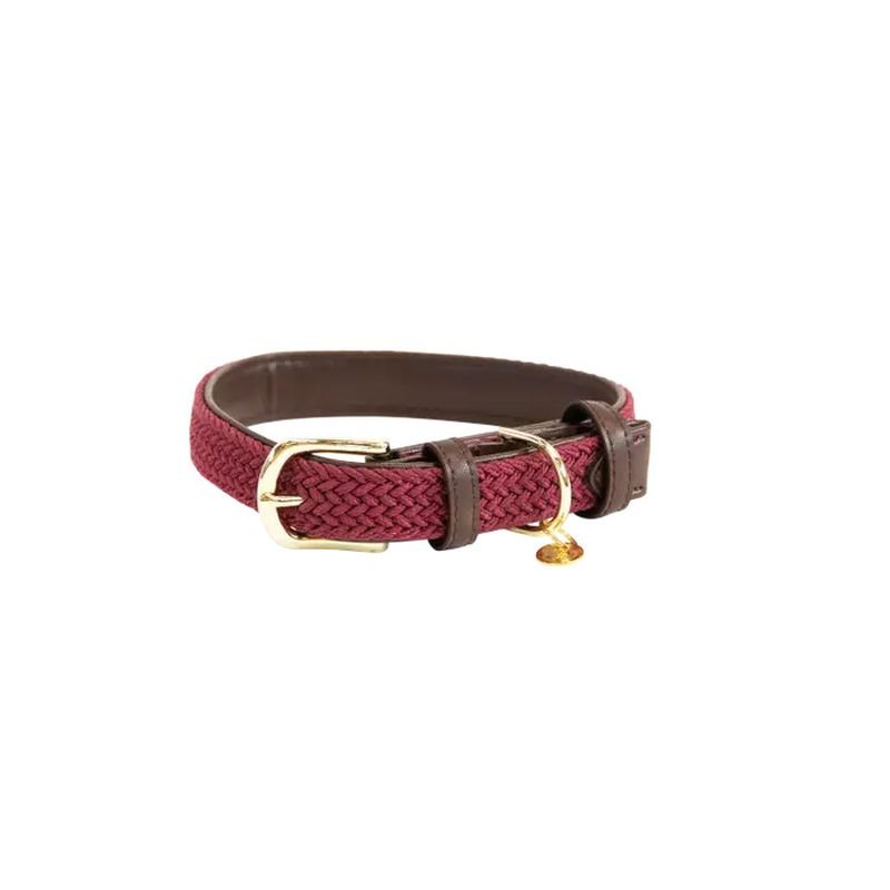 Kentucky Dogwear Hundehalsband geknüpftes Nylon Bordeaux XS 37cm