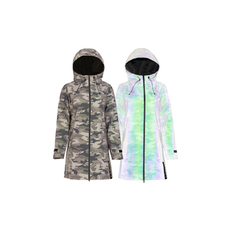 Paikka Damen Regenmantel Visibility Camo XS