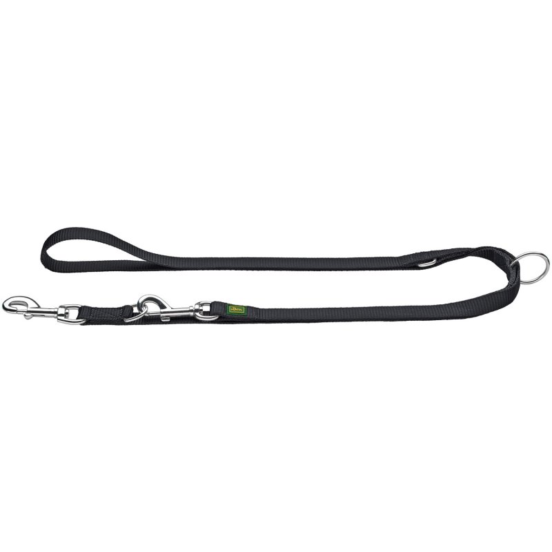 Hunter Verstellbare Führleine Nylon Schwarz L 200 cm, B,1,0 cm