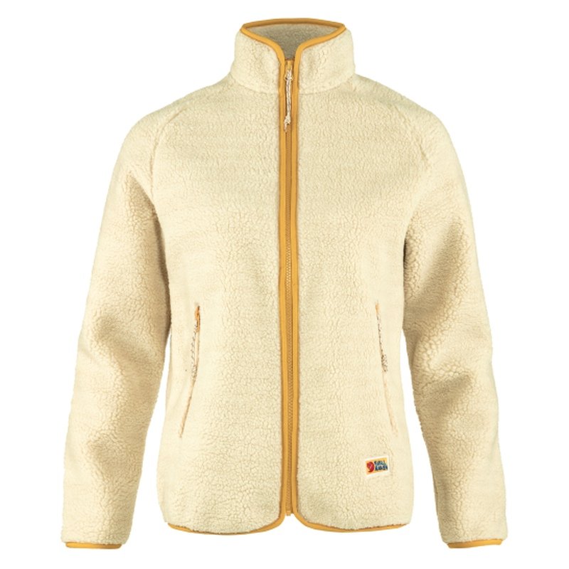 Fjällräven Damen Vardag Pile Fleece Jacke Chalk White S