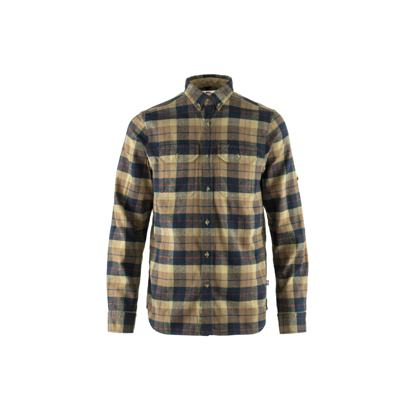 Fjällräven Herren Singi Heavy Flannel Shirt Autumn Leaf-Dark Navy L