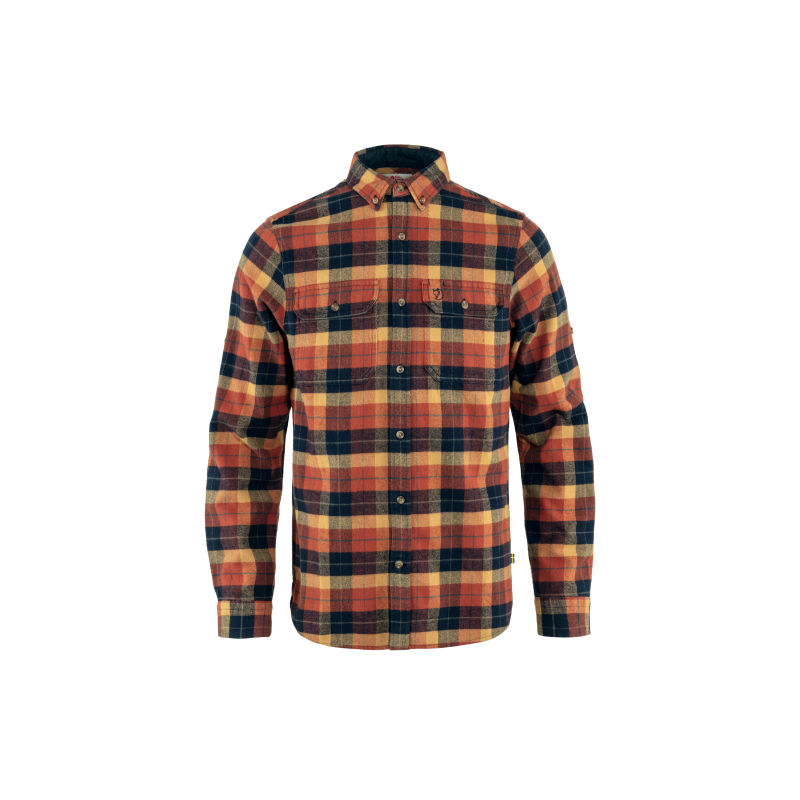 Fjällräven Herren Singi Heavy Flannel Shirt Autumn Olivgrün-Dunkelblau L