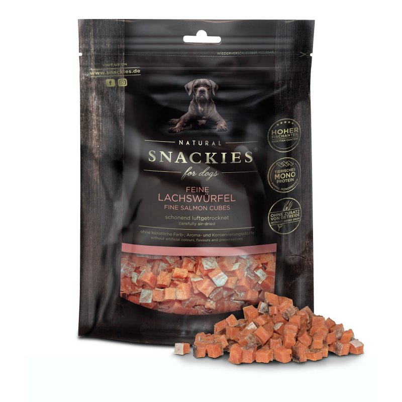 Snackies Hundesnack Feine Lachswürfel 170g