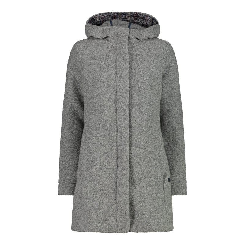 CMP Damen Jacke Coat Fix Hood Grau 42