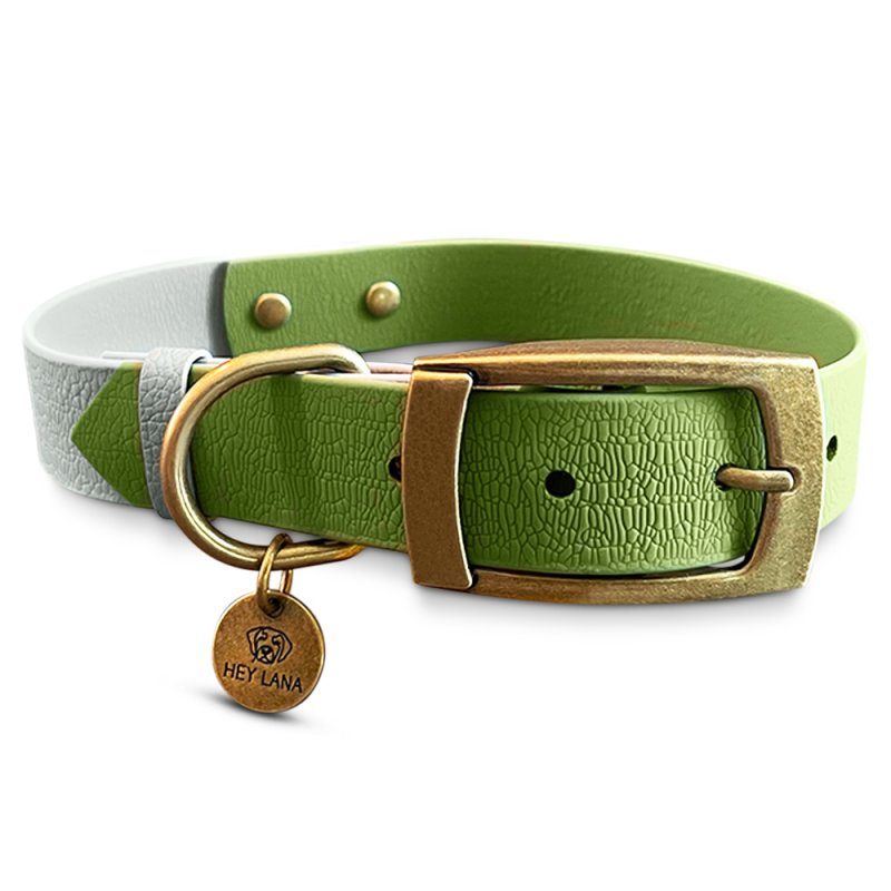 Hey Lana Hundehalsband Outdoor – Wasserfest Grau/Grün S