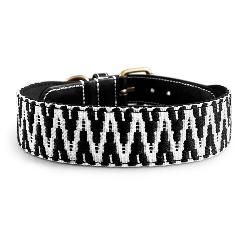 Hey Lana Premium Hundehalsband Gepolstert Schwarz M