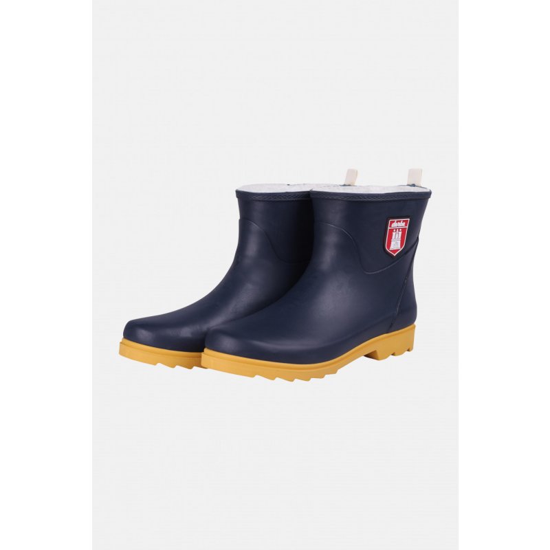 Derbe Gummistiefel Pladderbotten Pelz Marine/Gum 41