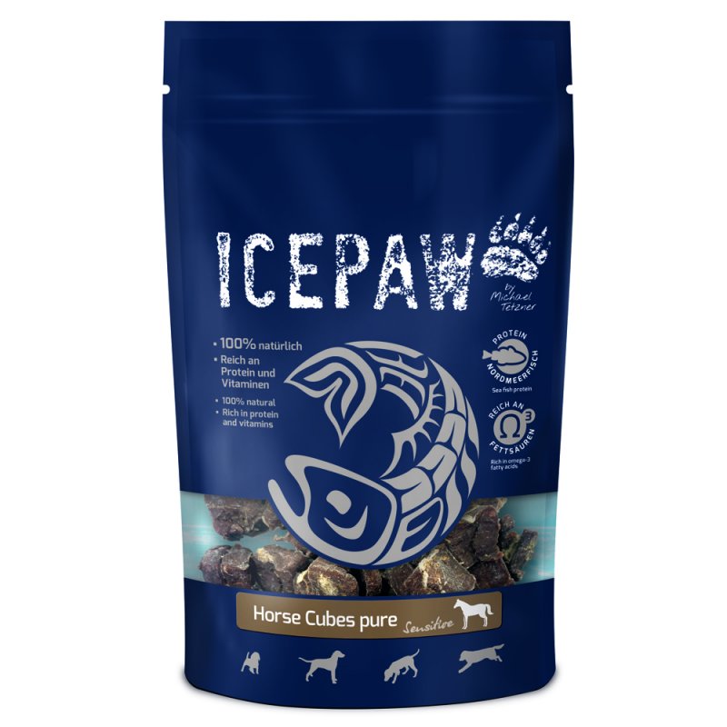 ICEPAW Hundesnack Cubes 200g Pferd