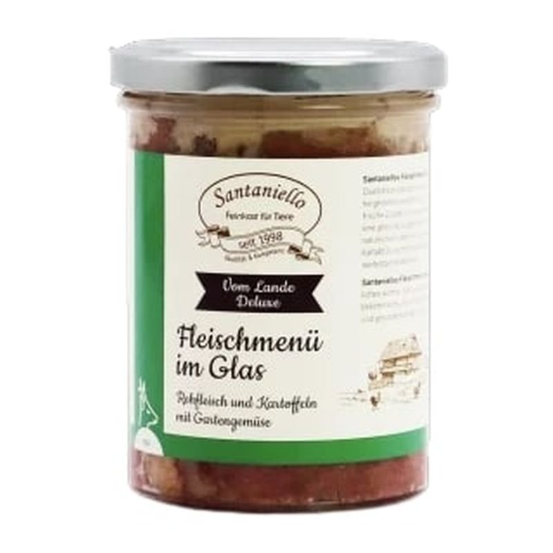 Santaniello Fleischmenü Rehfleisch mit Kartoffeln + Gartengemüse 400g